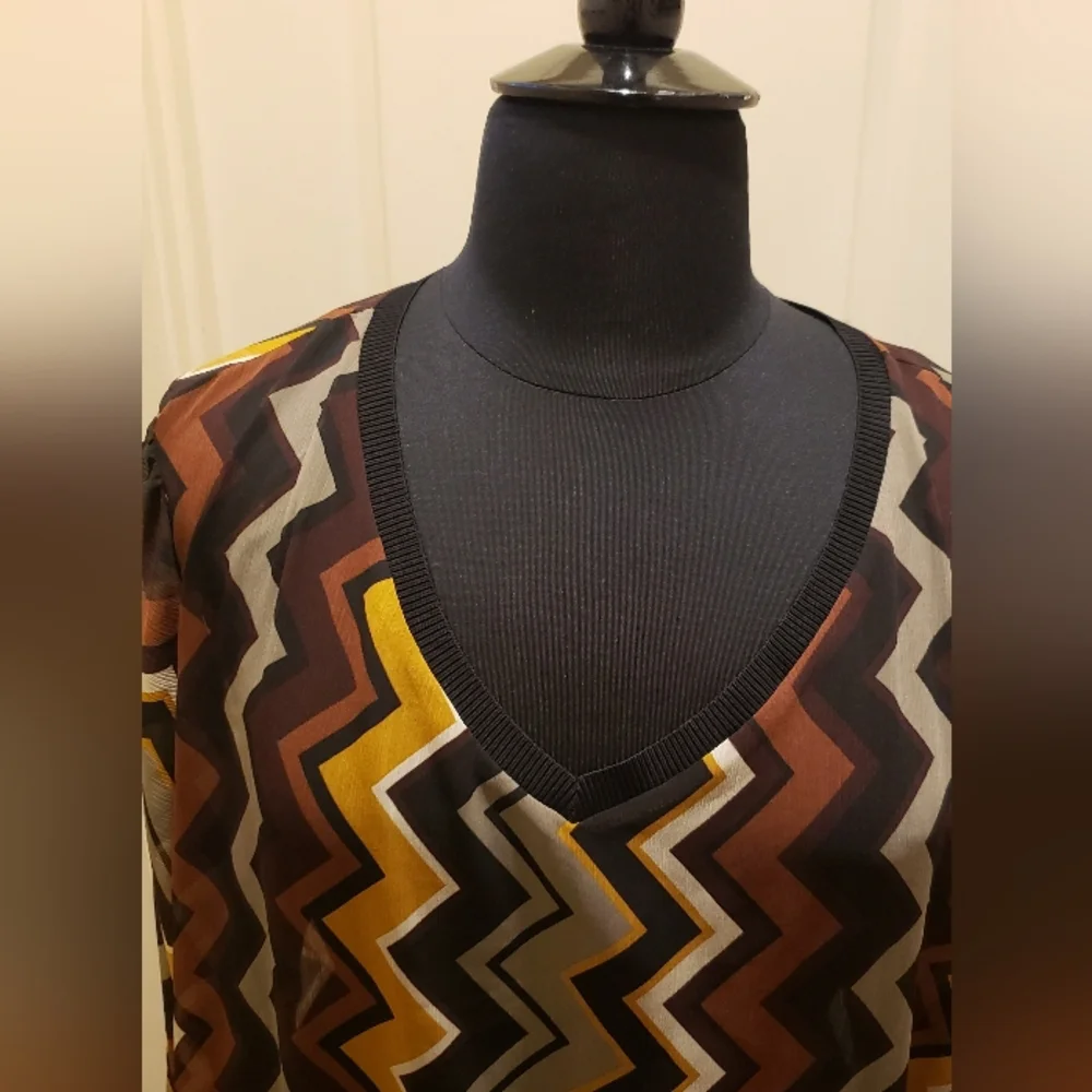Missoni 20th Anniversary Womens Chevron Patterned Sheer Pullover Top